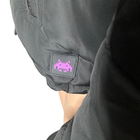 Zara Space Invaders Reversible Quilted Puffer Jacket Womens XS Oversized - Picture 6 of 16
